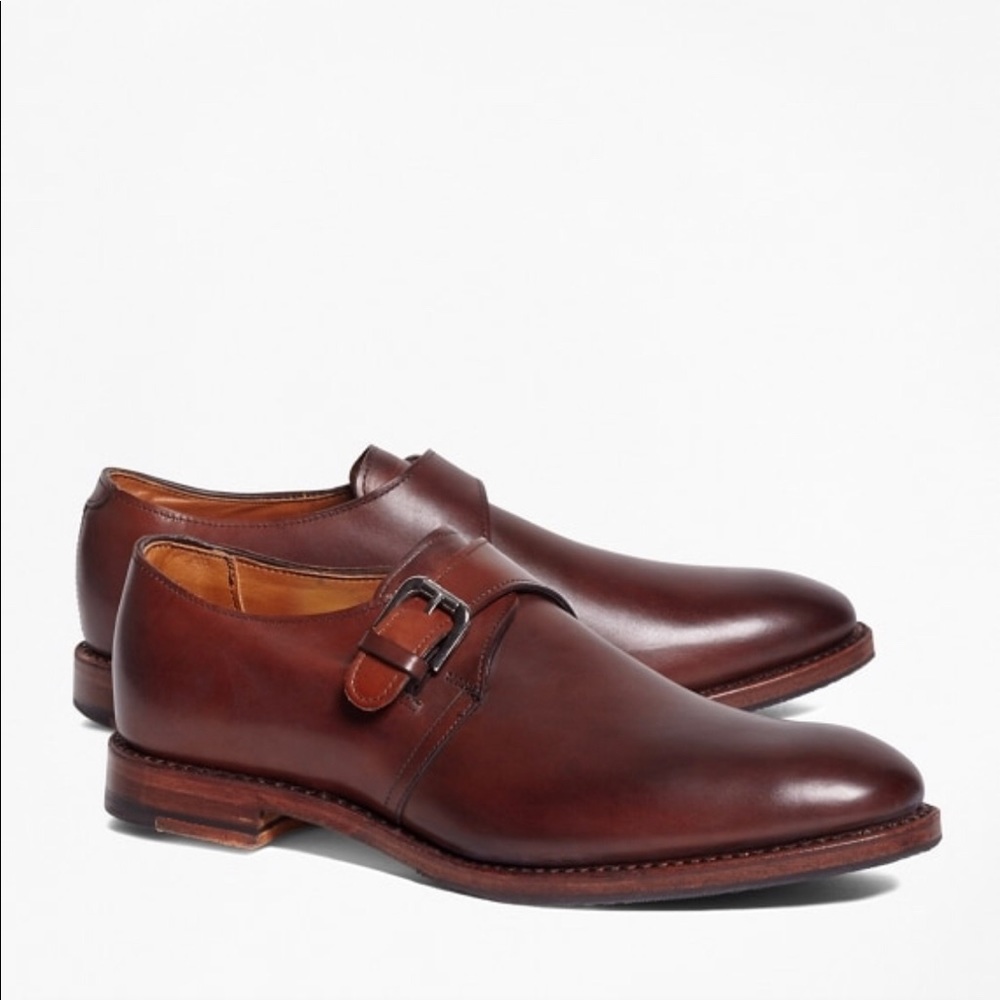Brooks Brothers Monk Strap genuine leather shoes
